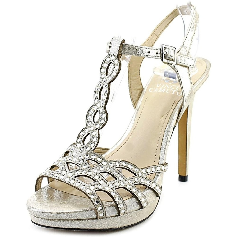 Vince Camuto Cristiana 9.5 Steel Gray Heel Sandles